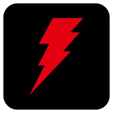 Düz kare vektör simge yürütmek