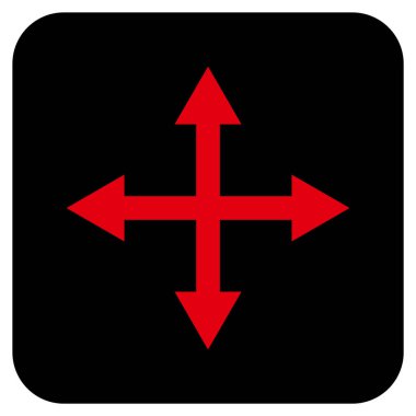 Oklar düz kare vektör simgesini genişletin