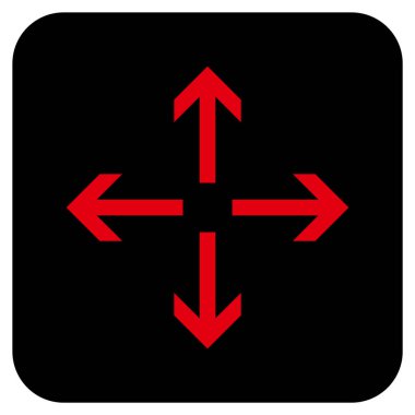 Oklar düz kare vektör simgesini genişletin