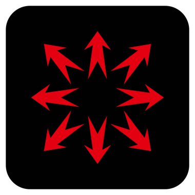 Oklar düz kare vektör simgesini genişletin