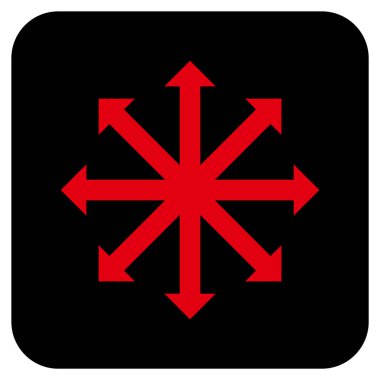 Oklar düz kare vektör simgesini genişletin