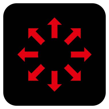 Oklar düz kare vektör simgesini genişletin