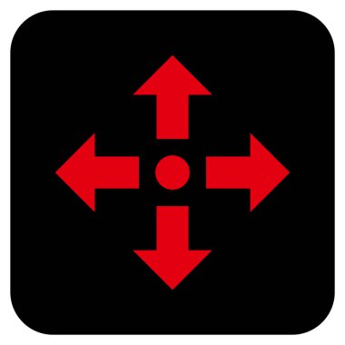 Oklar düz kare vektör simgesini genişletin