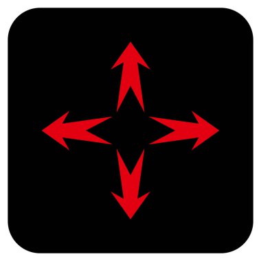 Oklar düz kare vektör simgesini genişletin