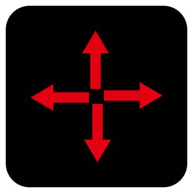 Oklar düz kare vektör simgesini genişletin