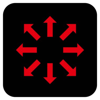 Oklar düz kare vektör simge patlayabilir