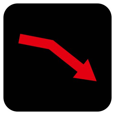 Trend düz kare vektör simge başarısız