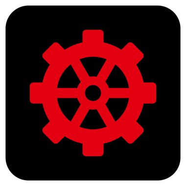 Vites düz kare vektör simgesi