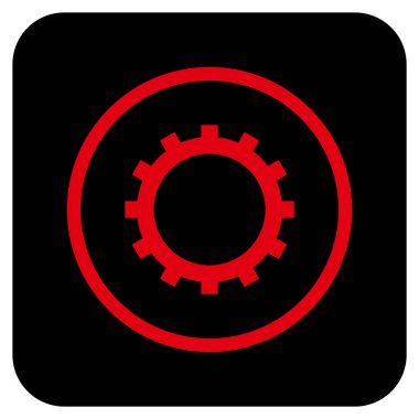 Vites düz kare vektör simgesi