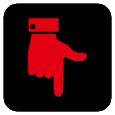 El işaretçisi düz aşağı vektör simgesi kare