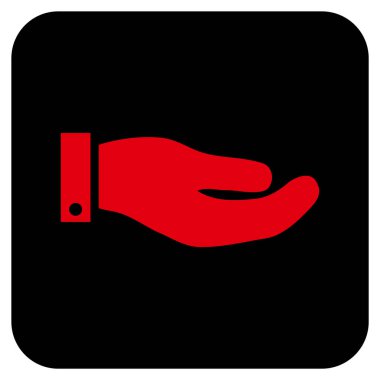 El düz kare vektör simgesi