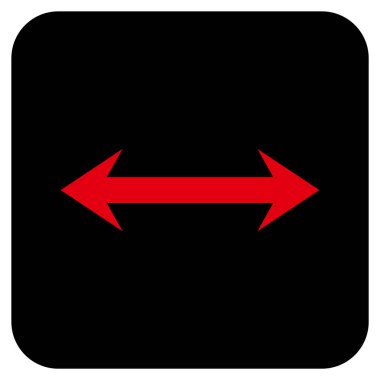 Vektör simge yatay Flip düz kare