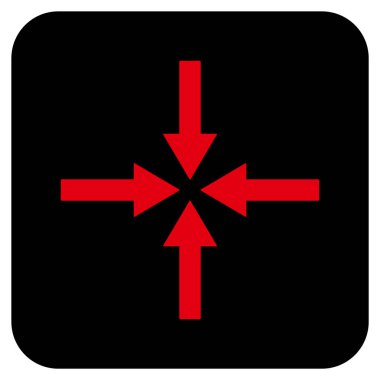 Etkisi oklar düz kare vektör simgesi