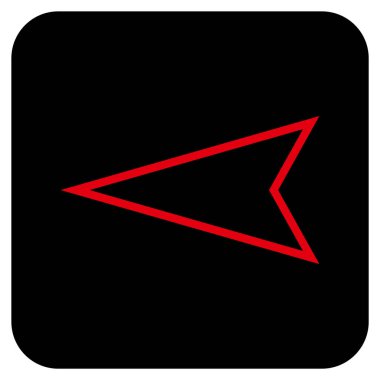 Düz yaptı işaretçi vektör simgesi kare