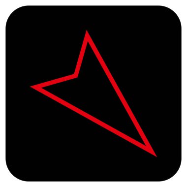 İşaretçi düz aşağı vektör simgesi kare