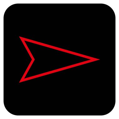 İşaretçi tam düz vektör simgesi kare