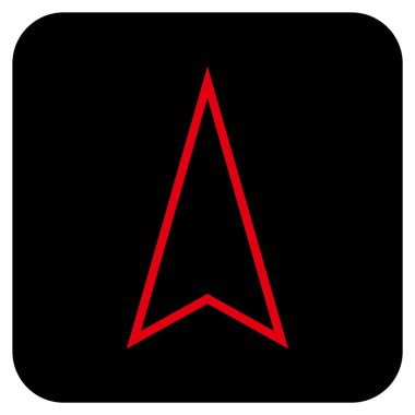 İşaretçi düz yukarı vektör simgesi kare