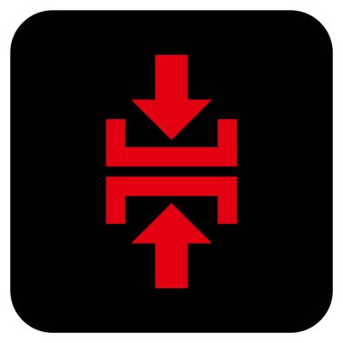 Basın düşey yönde düz kare vektör simgesi