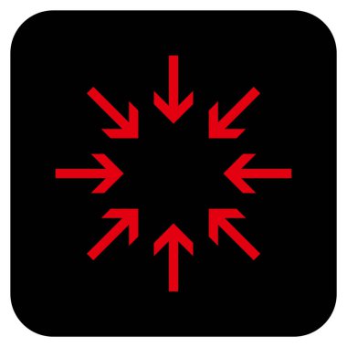 Basınç oklar düz kare vektör simgesi