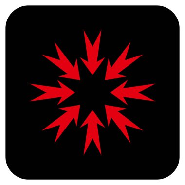 Basınç oklar düz kare vektör simgesi