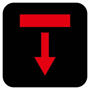 Düz kare vektör simgesi çekin