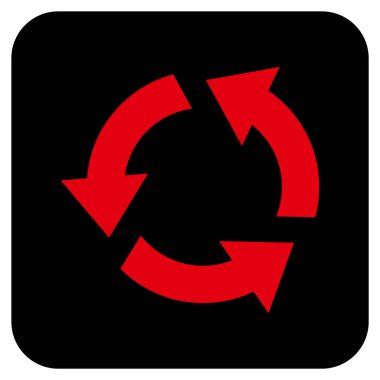 Geri dönüşüm düz kare vektör simgesi