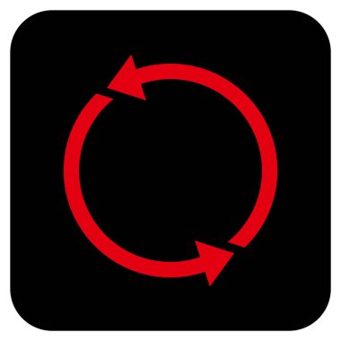 Geri dönüşüm düz kare vektör simgesi