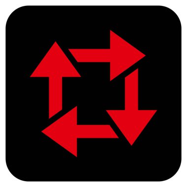 Geri dönüşüm düz kare vektör simgesi