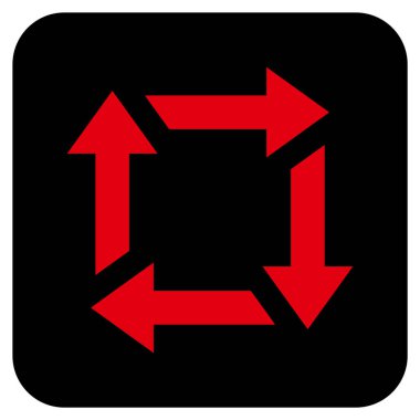 Geri dönüşüm düz kare vektör simgesi