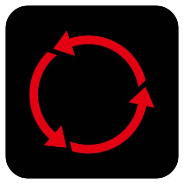 Geri dönüşüm düz kare vektör simgesi