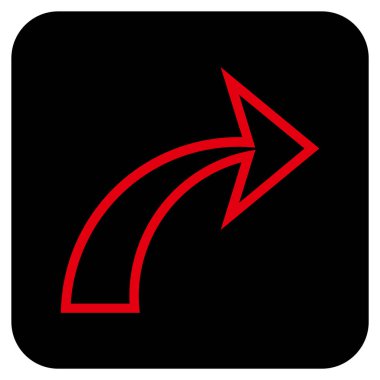 Düz kare vektör simge Yinele