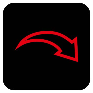 Düz kare vektör simge Yinele