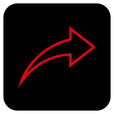 Düz kare vektör simge Yinele