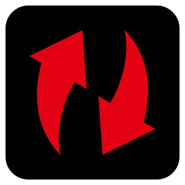 Düz kare vektör simge Yenile