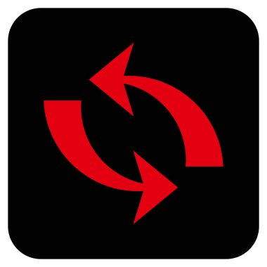 Düz kare vektör simge Yenile