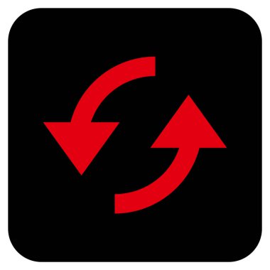 Düz kare vektör simge Yenile