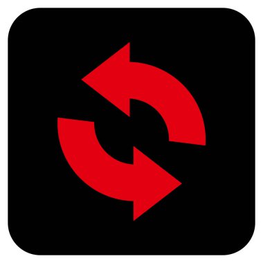 Düz kare vektör simge Yenile