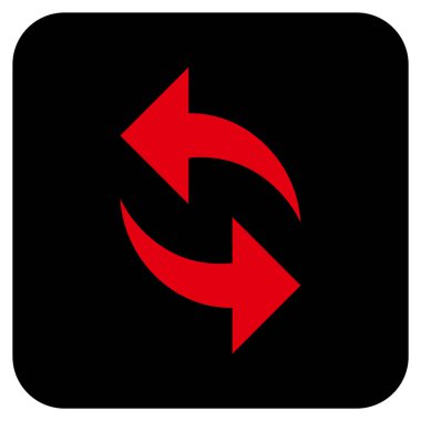 Düz kare vektör simge Yenile