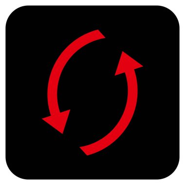 Düz kare vektör simge Yenile