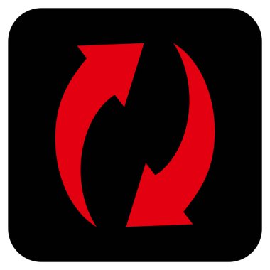 Düz kare vektör simge Yenile