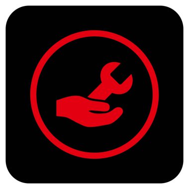 Vektör simge Onarım Servisi düz kare