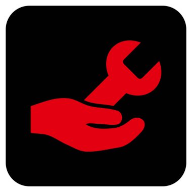 Vektör simge Onarım Servisi düz kare