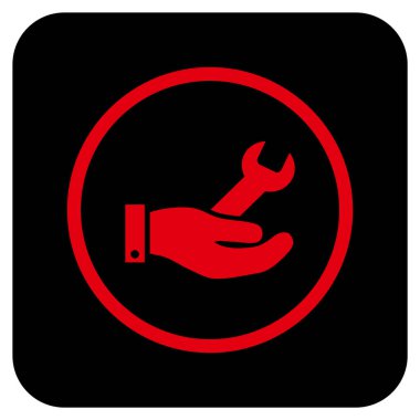 Vektör simge Onarım Servisi düz kare