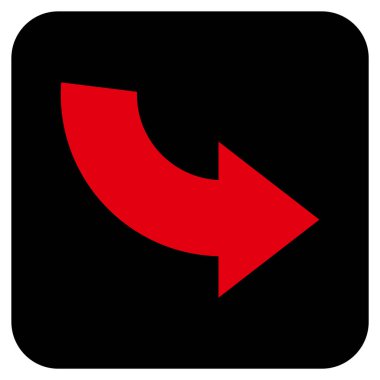 Saatin tersi yönde düz kare vektör simge döndürmek