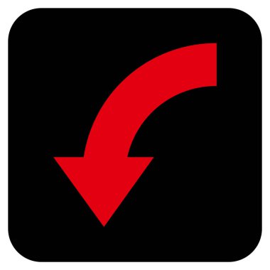 Düz kare vektör simgesi Döndür