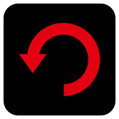 Düz kare vektör simgesi Döndür