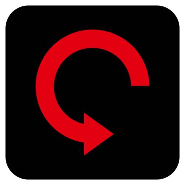 Sağa döndür düz kare vektör simgesi