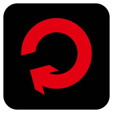 Düz kare vektör simge döndürmek