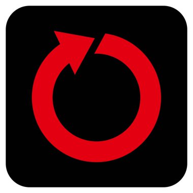 Düz kare vektör simge döndürmek