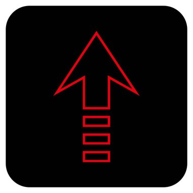 Düz kare vektör simge gönder